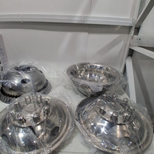 4PK VEVOR STAINLESS STEEL 8 LUG FRONT AND REAR WHEEL SIMULATORS KIT - 16' - FOR 1974 - 1998 FORD F150 - MIRROR POLISHED FINISH (MODEL: 7160F/R) image 3