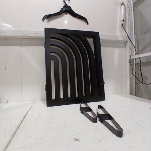 FREESTANDING 3-PANEL DOG GATE - 24" X 55" - DARK BROWN image 2