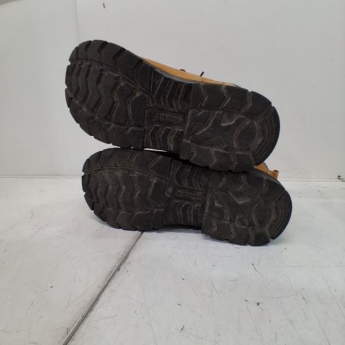 MEN'S WORKLOAD STEEL TOE SAFETY WORK BOOTS - SIZE 10 - TAN AND BLACK (STYLE: JACKY26) image 4