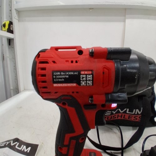 SEYVUM CORDLESS BRUSHLESS IMPACT WRENCH WITH BATTERY - 21V - RED/BLACK (MODEL: IW-BL12) image 3