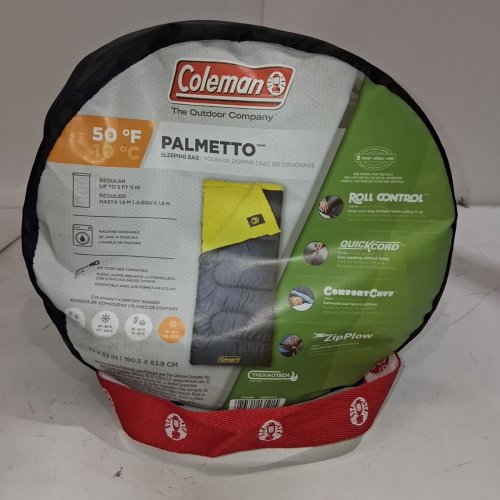 COLEMAN PALMETTO REGULAR WARM WEATHER SLEEPING BAG - 10C - 5'11" image 2