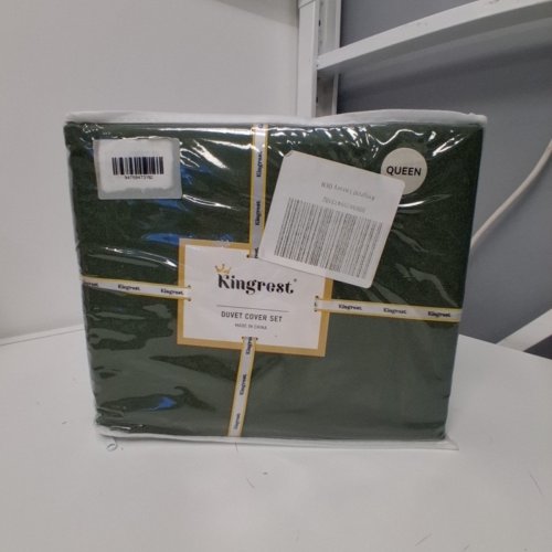 KINGREST DUVET COVER SET - QUEEN - DARK GREEN image 3
