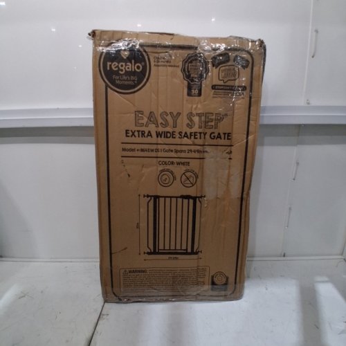 REGALO EASY STEP EXTRA WIDE METAL SAFETY GATE - 30" X 29" - 49" - WHITE - (MODEL: 1164EWDS) image 5