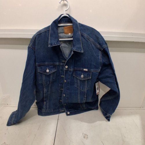 WOMENS LEVI STRAUSS SIGNATURE LOOSE TRUCKER DENIM JACKET - LARGE - BLUE (STYLE: A61920002) image 2