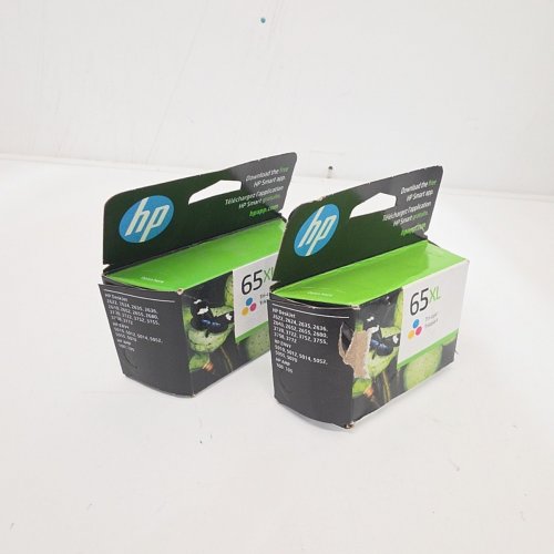 *RECENTLY EXPIRED* 2 HP 65XL INK CARTRIDGES FOR SELECT DESKJET, ENVY, AND AMP PRINTERS - TRI-COLOUR CYAN, MAGENTA, YELLOW (MODEL: N9K03AN) image 2