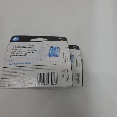 *RECENTLY EXPIRED* 2 HP 65XL INK CARTRIDGES FOR SELECT DESKJET, ENVY, AND AMP PRINTERS - TRI-COLOUR CYAN, MAGENTA, YELLOW (MODEL: N9K03AN) image 4