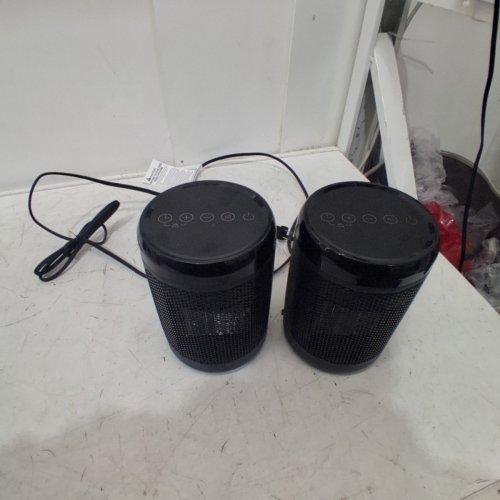 2PK OMNIHEAT DIGITAL CERAMIC PERSONAL HEATERS - 4 SETTINGS - 1500W - BLACK (MODEL: 1914943) image 4