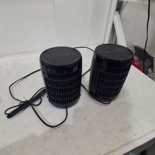 2PK OMNIHEAT DIGITAL CERAMIC PERSONAL HEATERS - 4 SETTINGS - 1500W - BLACK (MODEL: 1914943) image 5