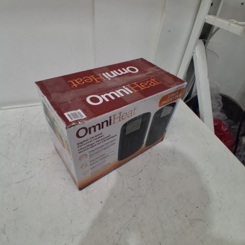2PK OMNIHEAT DIGITAL CERAMIC PERSONAL HEATERS - 4 SETTINGS - 1500W - BLACK (MODEL: 1914943) image 6