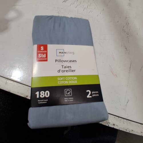 2PC PIZUNA COTTON ENVELOPE PILLOWCASES - STANDARD - DUSTY BLUE image 2