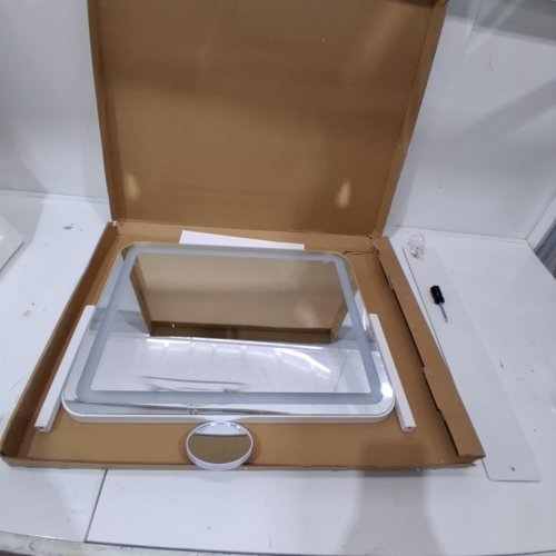 MOONEE LED DIMMABLE SMART TOUCH CONTROL VANITY MIRROR - 19" X 16" - WHITE image 2