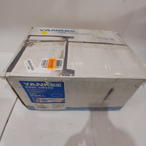 YANKEE POOL WINTER POOL COVER ROUND FOR ABOVE GROUND - 28FT - BLUE (MODEL: YPC-RO-28) image 4