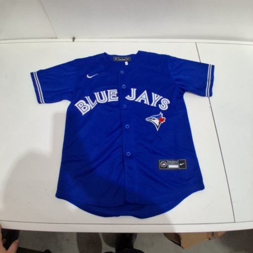 KIDS MLB TORONTO BLUE JAYS NIKE GUERRERO JR JERSEY - MEDIUM - BLUE/WHITE image 2