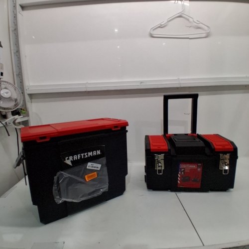 3PC CRAFTSMAN 3-IN-1 ROLLING TOOL BOX WITH WHEELS - 19" - RED/BLACK (MODEL: CMST18614) image 2