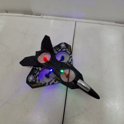 BEZGAR RC FIGHTER JET WITH LED LIGHTS & 360° FLIP - BLACK (MODEL: L0712) image 3
