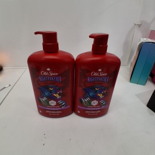 2PK MENS OLD SPICE BODY WASH WILD COLLECTION NIGHT PANTHER - 987 ML image 2