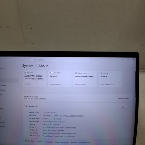 ASUS ROG FLOW Z13 GAMING LAPTOP - 13.4" | TOUCHSCREEN | AMD RYZEN AI MAX+ 395 | RADEON 8060S GRAPHICS | 64G RAM | 1TB SSD - BLACK - (MODEL: GZ302EA-XS98) image 5
