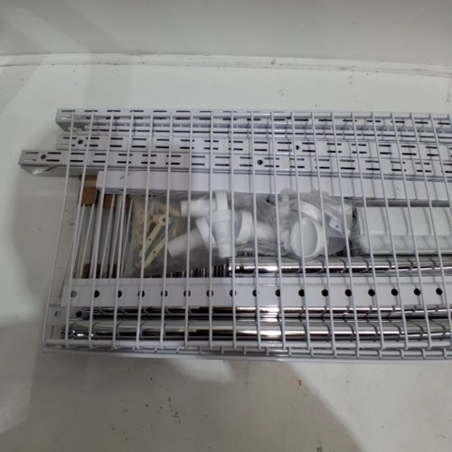 RUBBERMAID CONFIGURATIONS 4FT TO 8FT DELUXE TITANIUM CUSTOM CLOSET ORGANIZER SYSTEM KIT - TITANIUM SILVER(MODEL: FG3H8900TITNM) image 3