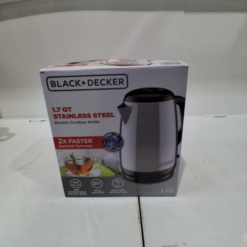 BLACK + DECKER CORDLESS KETTLE - 1.7L - STAINLESS STEEL - (MODEL: KE1700SD) image 5