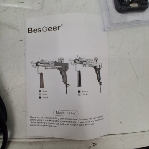 BESGEER RUG TUFTING QUILTING GUN WITH CARPET TRIMMER KIT 2 IN 1 CUT & LOOP PILE CARPET GUN AND CARVING CLIPPERS, CARPET GUN MACHINE KIT FOR BEGINNERS - SILVER/BLACK (MODEL: GT2) image 6