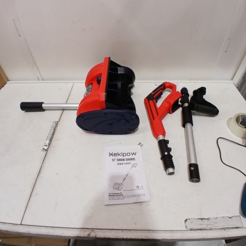 MEKIPOW CORDLESS ELECTRIC SNOW SHOVEL FOR MILWAUKEE 18V BATTERY - *TOOL ONLY* - 12" - RED/BLACK - (MODEL: MKP1005) image 2