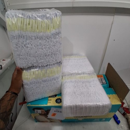 100PK PAMPERS SWADDLERS 100% LEAKPROOF DISPOSABLE BABY DIAPERS - SIZE 5 image 2