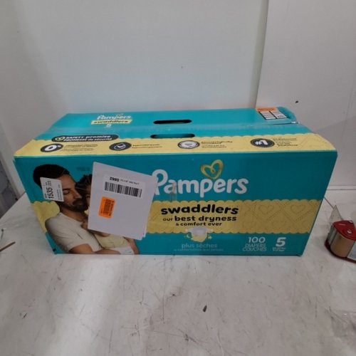 100PK PAMPERS SWADDLERS 100% LEAKPROOF DISPOSABLE BABY DIAPERS - SIZE 5 image 3