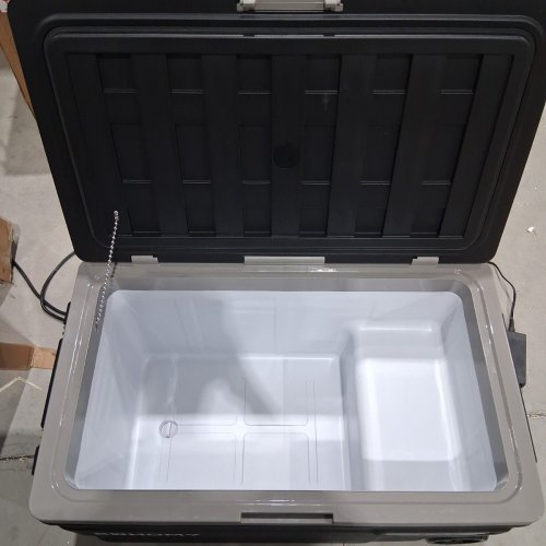 EUHOMY PORTABLE APP CONTROL DUAL-ZONE ADJUSTABLE COOLING REFRIGERATOR FREEZER / COOLER WITH HIGH-EFFICIENCY FROST-FREE COMPRESSOR / LCD DIGITAL CONTROL / HANDLE & WHEELS - 75QT - BLACK / GREY (MODEL: U75 / CF011-75BL-CAEH) image 5