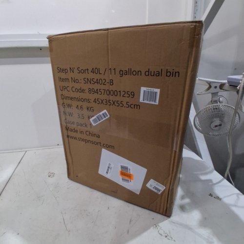 STEP N' SORT DUAL TRASH AND RECYCLING BIN WITH HANDS FREE STEP PEDAL AND SOFT CLOSE LID - 40L - BLACK (MODEL:SNS402B) image 5