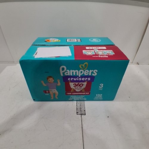 132PK PAMPERS SWADDLERS DIAPERS - SIZE 3 (13LB - 26LB) image 2