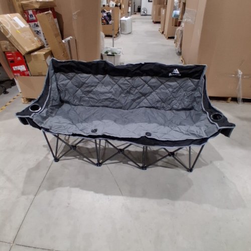 OUTDORM 3 PERSON CAMPING CHAIR WITH CUPHOLDERS AND SIDE POCKETS - 57"X 37" image 2