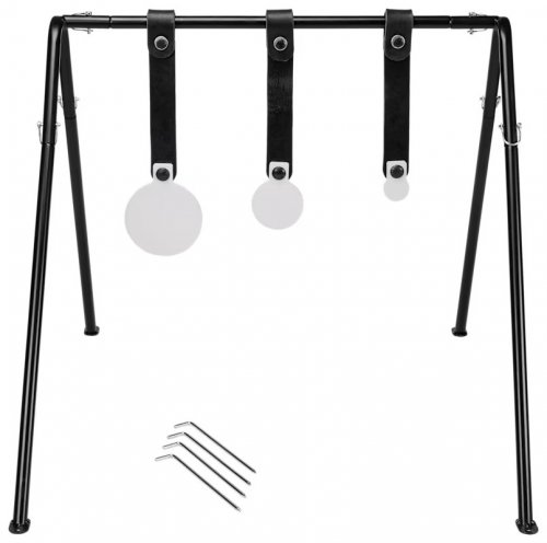 CABELA'S MULTI-GONG TARGET STAND WITH 6", 4", AND 2" TARGETS - BLACK (MODEL: RM-MLTIGONG) image 2