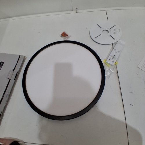 MATANE LED FLUSH MOUNT CEILING LIGHT FIXTURE WITH NIGHT LIGHT - 15" - 36W 3600LM 3000K/4000K/5000K - BLACK (MODEL: LS-CL-G36W-DIM-BK/N) image 2