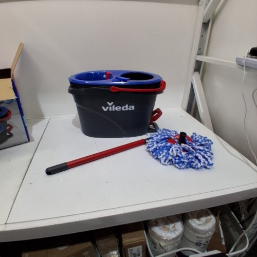 VILEDA EASYWRING RINSECLEAN SPIN MOP & BUCKET SYSTEM - GREY/BLUE image 2