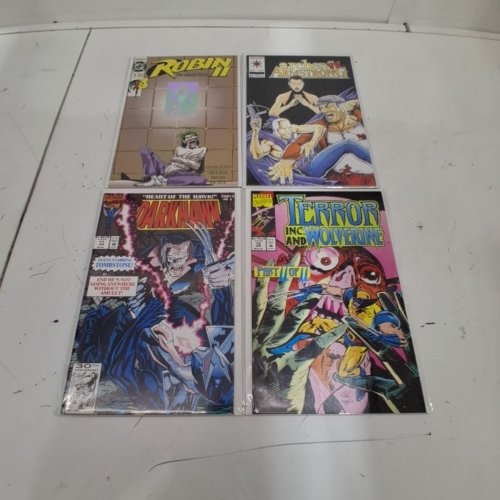 4 ASSTD MARVEL, DC, AND VALIANT COMIC BOOKS - THE TERROR #10, DARKHAWK #11, ARCHER AND ARMSTRONG #9, ROBIN II THE JOKER'S WILD #1 - VARIOUS AUTHORS image 2