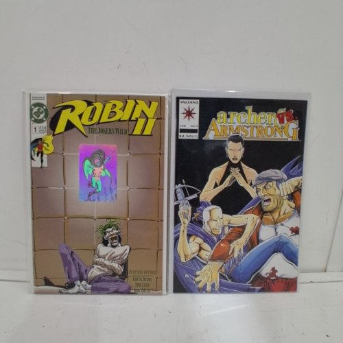 4 ASSTD MARVEL, DC, AND VALIANT COMIC BOOKS - THE TERROR #10, DARKHAWK #11, ARCHER AND ARMSTRONG #9, ROBIN II THE JOKER'S WILD #1 - VARIOUS AUTHORS image 3