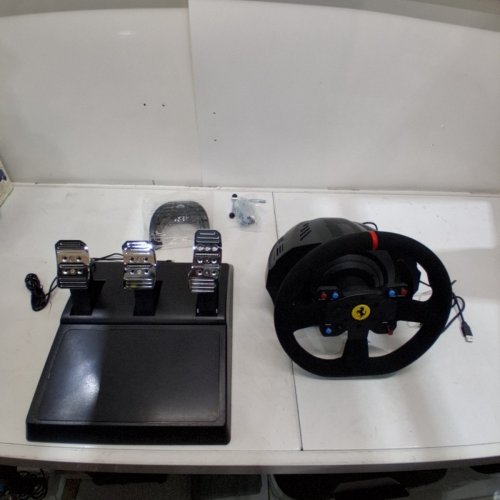 THRUSTMASTER FERRARI INTEGRAL RW ALCANTARA EDITION RACING WHEEL AND PEDAL SET FOR PS5, PS5 PRO, PS4 & PC - BLACK (MODEL: T300 INTEGRAL ALCANTARA) image 2