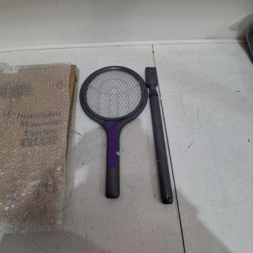 3-IN-1 TELESCOPIC MOSQUITO SWATTER BUG ZAPPER TOOL - 2800 V - GREY / PURPLE image 3