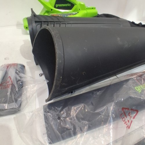 GREENWORKS 2-SPEED LEAF BLOWER/VACUUM *TOOL ONLY* - 375CFM/230MPH - 12A - GREEN/BLACK (MODEL: BVF443) image 3