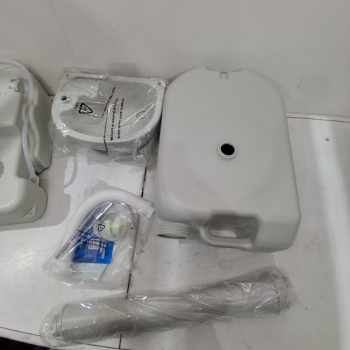 SERENELIFE PORTABLE SINK WITH WATER TANK AND ROLLING WHEELS - 4.4GAL - WHITE- (MODEL:‎SLCASN19) image 3