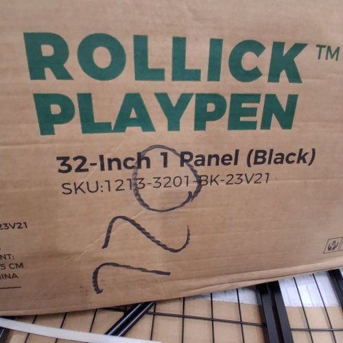 FXW ROLLICK DOG PLAY PEN GATE - BLACK - 32" (MODEL: BLACK 3201/1213-3201-BK-23V21) image 2