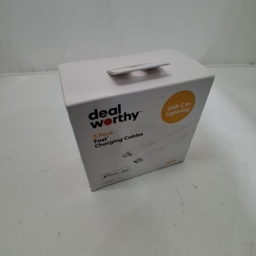 3PK DEALWORTHY FAST CHARGING USB-C TO LIGHTNING CABLES - 10FT - WHITE image 4
