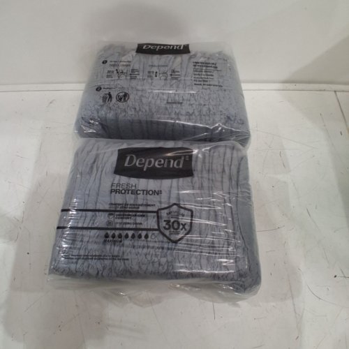 40PK MEN'S DEPEND FRESH PROTECTION INCONTINENCE UNDERWEAR - LARGE - GREY image 2