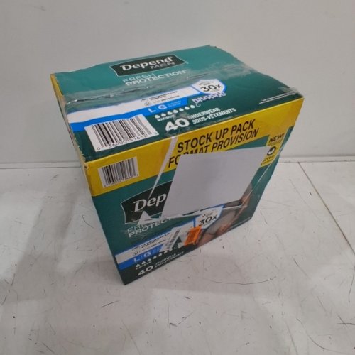 40PK MEN'S DEPEND FRESH PROTECTION INCONTINENCE UNDERWEAR - LARGE - GREY image 3