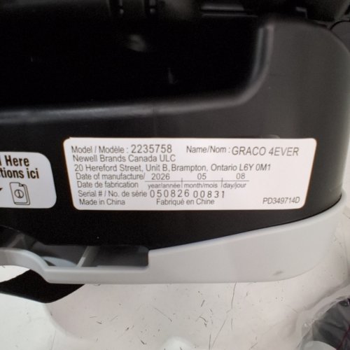 GRACO 4EVER 4-IN-1 BABY TO BOOSTER CAR SEAT - HANCOCK (MODEL: 2235758) image 2