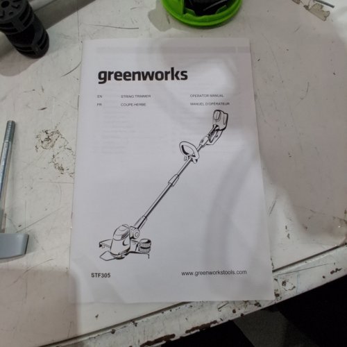 GREENWORKS 40V LITHIUM ION 13" CORDLESS WEED WHACKER, STRING LAWN TRIMMER (M#:/STF305) (TOOL ONLY) image 5