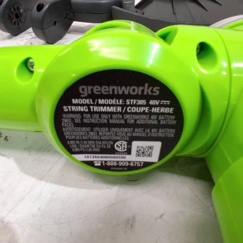 GREENWORKS 40V LITHIUM ION 13" CORDLESS WEED WHACKER, STRING LAWN TRIMMER (M#:/STF305) (TOOL ONLY) image 6