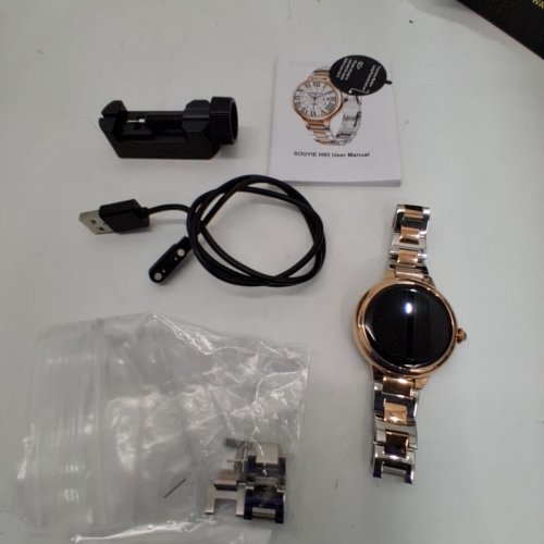 SOUYIE LUXURY ROUND SMART WATCH - 1.3" - ROSE GOLD/SILVER (MODEL: H65) image 3