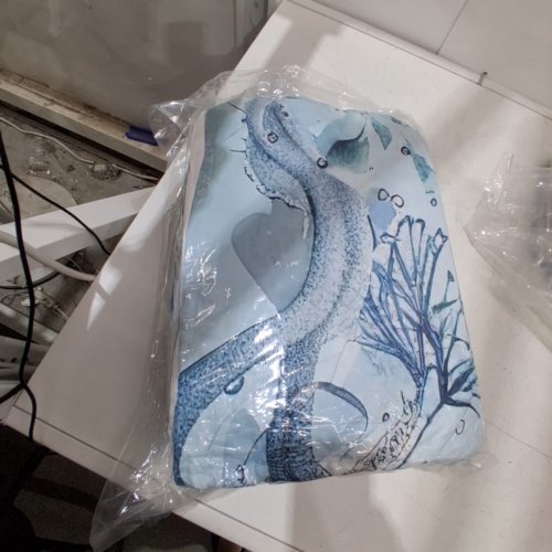 7PC DOLPHIN COMFORTER SET - TWIN - BLUE image 2