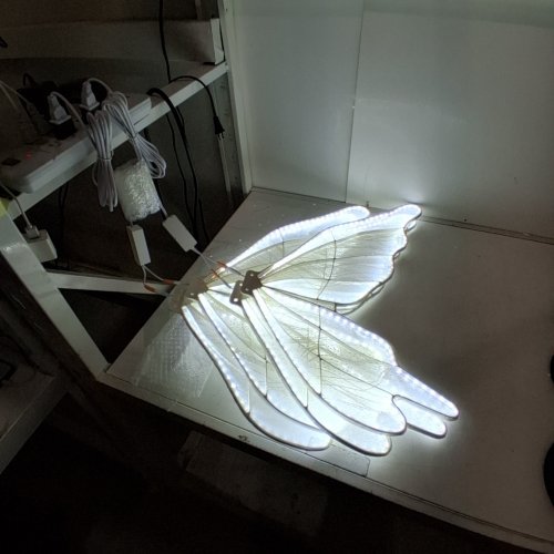 2PK LED BUTTERFLY FLOOR LAMP - 57.5"-70" - WHITE image 2